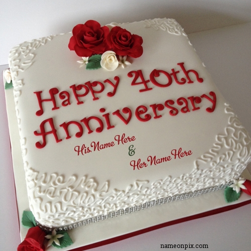 40th Anniversary Cake For Parents