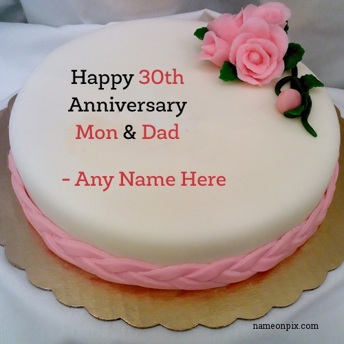 [PARENTS SPECIAL] Anniversary Wishes Cake Image For Parents